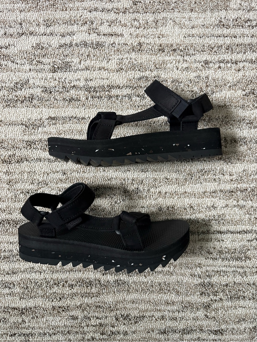 Teva Black Platform Sport Sandals for Women